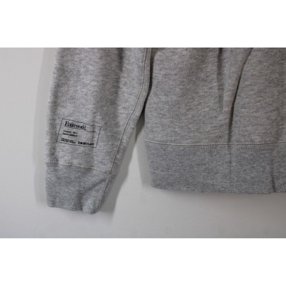 Entireworld M Gray Sweatshirt Type A Version 2 Organic Cotton Raglan Crew - Picture 4 of 7